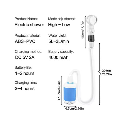 Portable Electric Outdoor Shower